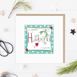 Carte de Noël faite main pour mari