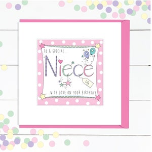 Carte d'anniversaire personnalisée pour nièce