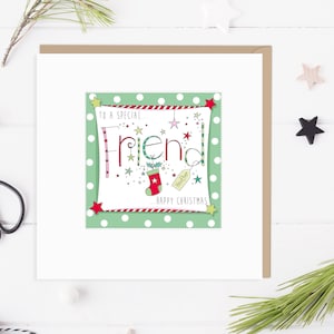 Personalisierte Handgemachte Weihnachtskarte
