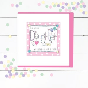 Carte d'anniversaire personnalisée pour fille