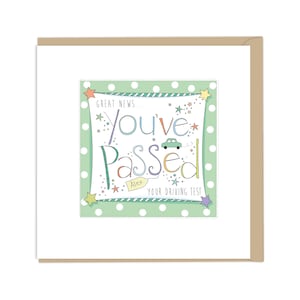 Personalised, &quot;You&#39;ve Passed&quot;  Your Driving Test Handmade Card