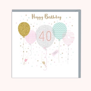 Carte 40e anniversaire, peut être personnalisée