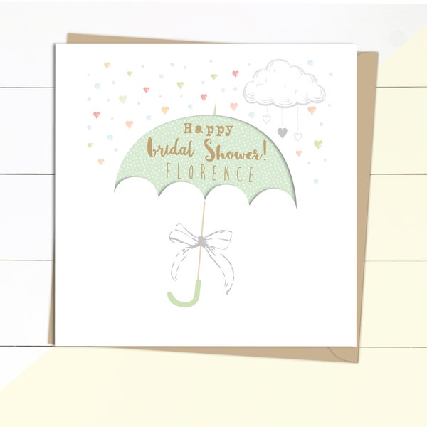 Personalised Happy Bridal Shower Card