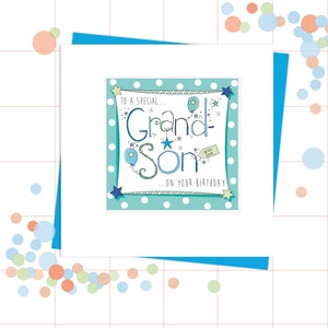 Carte d'anniversaire de petit-fils personnalisée (peut avoir un âge)