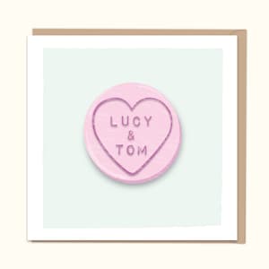 Personalised 'Love Heart' Card for Valentine, Wedding, Anniversary
