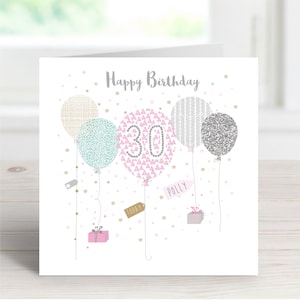 30. Geburtstag Karte, Personalisiert