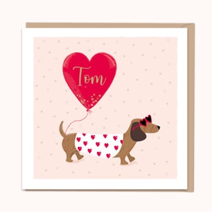 Personalised Dachshund Card