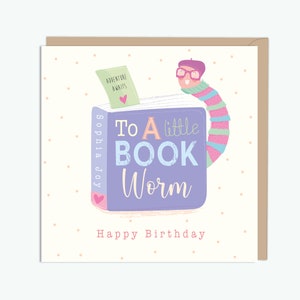 Personalised Birthday Card for book lovers