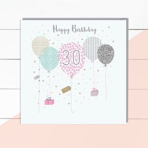 Carte 30e anniversaire, personnalisée