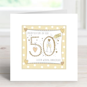 50e anniversaire de mariage d'or personnalisé