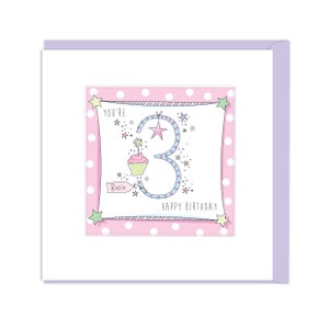 Age 3 Handmade Birthday Card