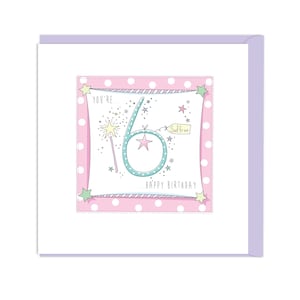 Carte d'anniversaire 6 ans