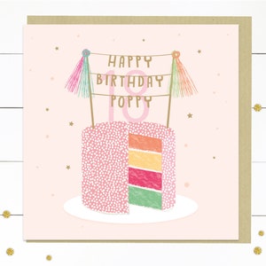 Carte de gâteau d'anniversaire personnalisée pour tous les âges