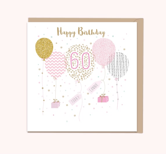 Can Be Personalised 60th Birthday Card Etsy