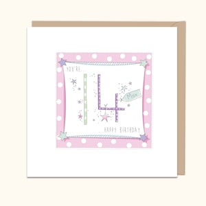 Personalised Handmade Age 14 Birthday Card