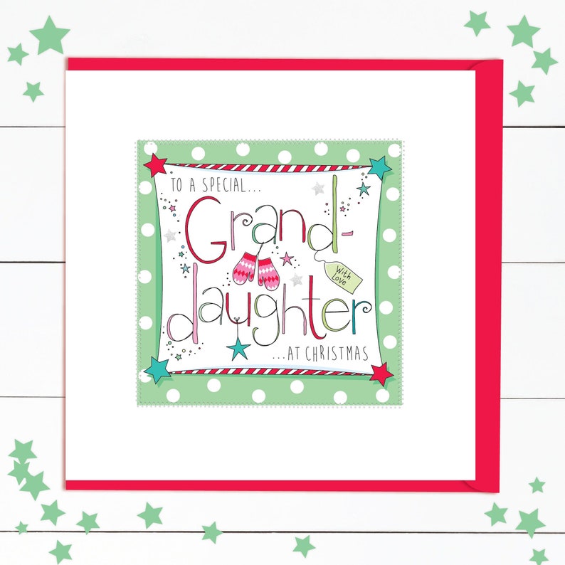 Free Printable Granddaughter Christmas Card