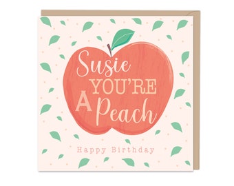 Personalised, You're a Peach Card