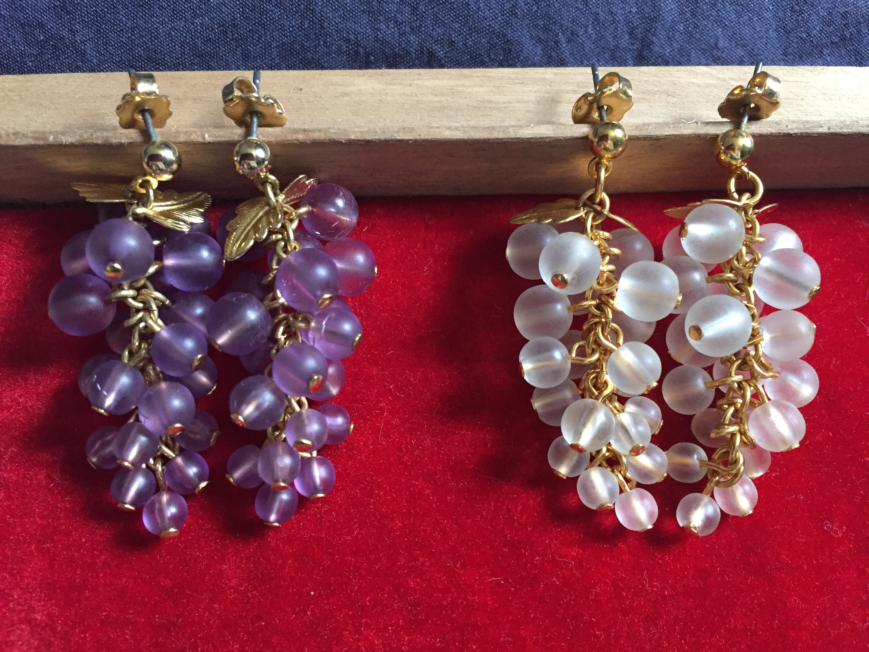 Grape Bunch Earrings / Kitschy Jewelry Novelty Jewelry for Etsy