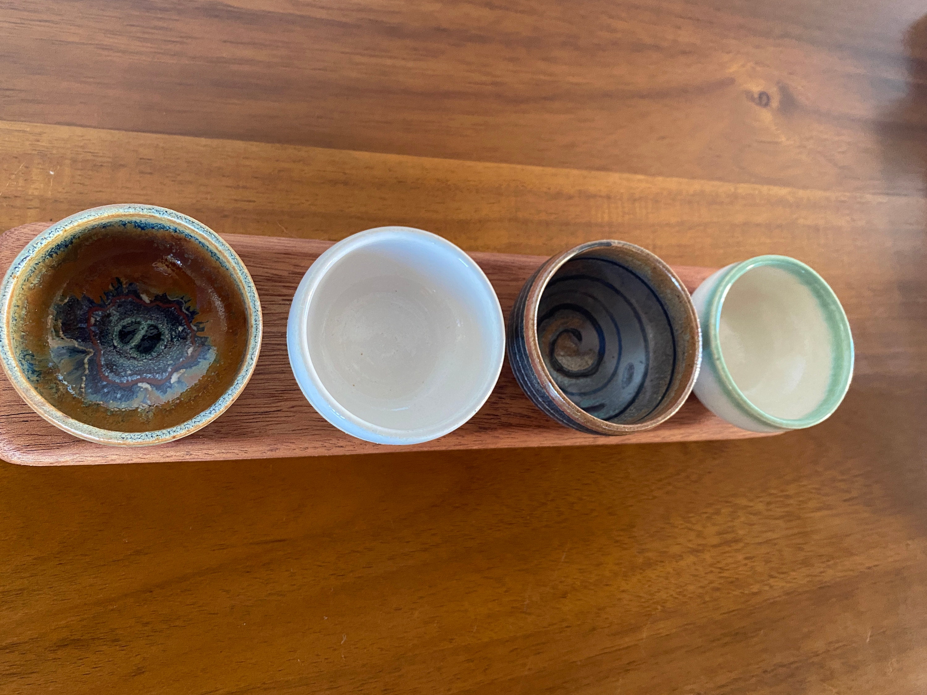 Mezcal Cups Assortment with Reclaimed Mahogony Wood Tray | Etsy
