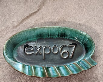 Blue Mountain Pottery | Expo 67 | Ceramic Ashtray | VINTAGE | 1967 |Canadian Exposition Souvenir | BMP Ashtray | Trinket Dish | Etsy Canada