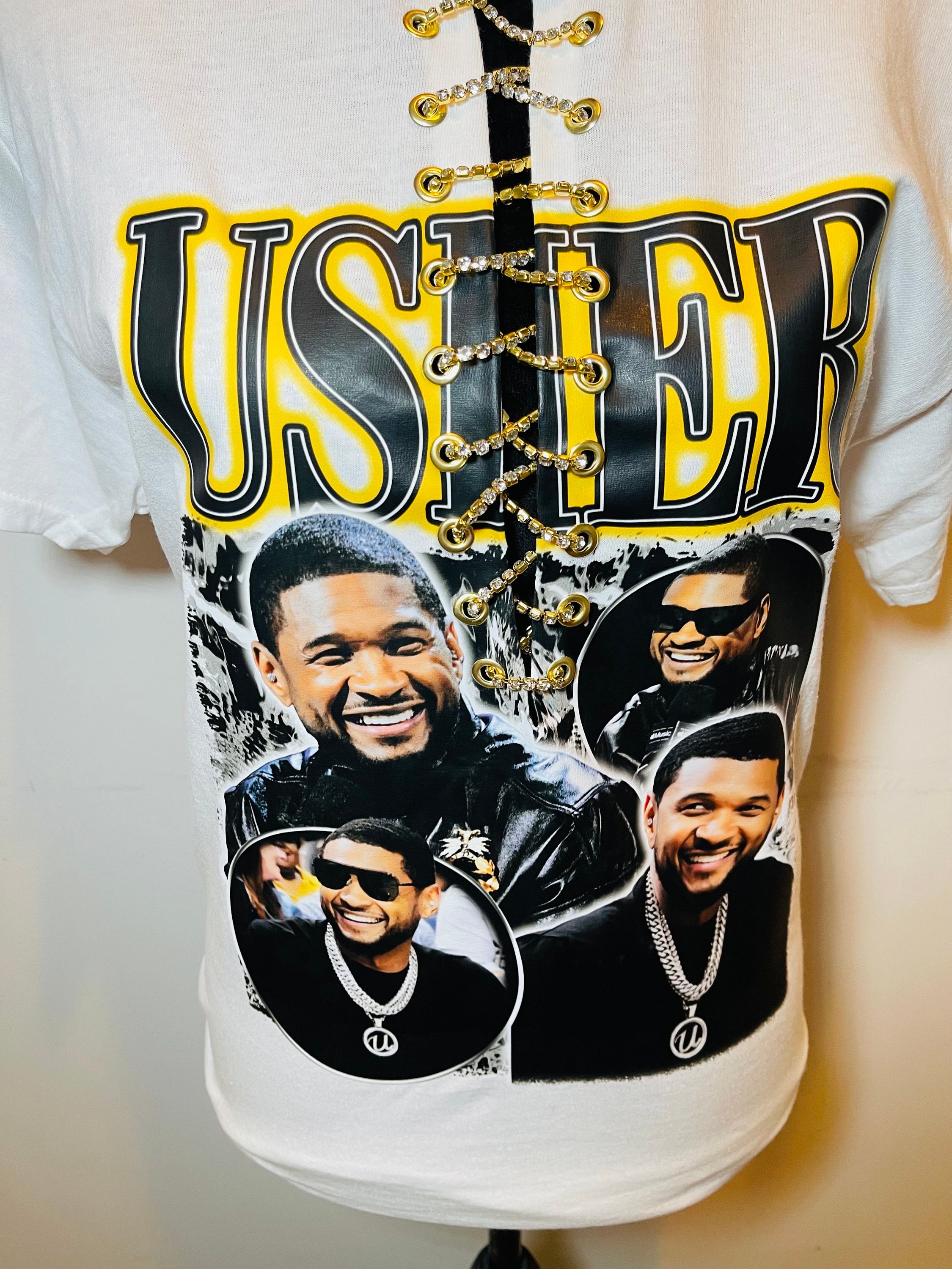 Customized Lace up Limited Rapper Usher Shirt, Vintage Usher