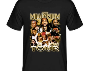 2025 Millennium Tour tshirts | millennium concert merch | Millennium 2025 tour |  concert tshirt  | gifts for Millennium fans, lace up