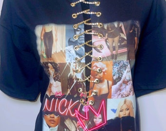 Limited Nicki Minaj Pink Friday 2 Tour Shirt, Retro Nicki Minaj World Shirt, Gag City Shirt, Barbie, Nicki Minaj Tshirt, Lace up