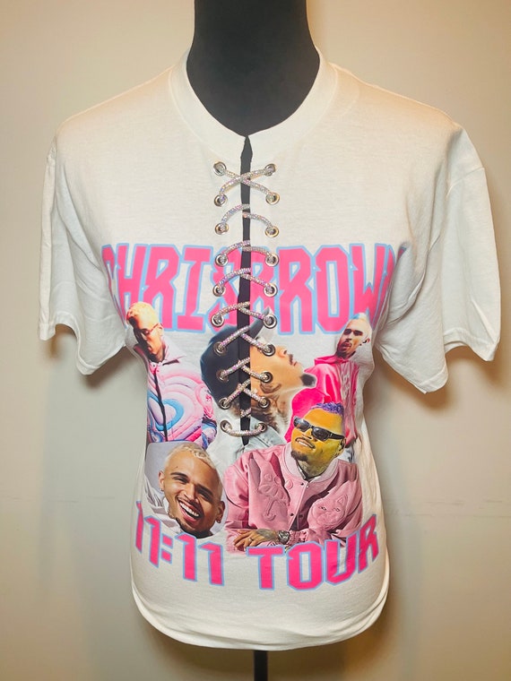 Chris brown tshirts | 11:11 chris brown concert merch | chris brown 2024 tour | chris brown concert  | gifts for Chris brown fans, lace up