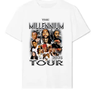 2025 Millennium Tour tshirts | millennium concert merch | Millennium 2025 tour |  concert tshirt  | gifts for Millennium fans, lace up