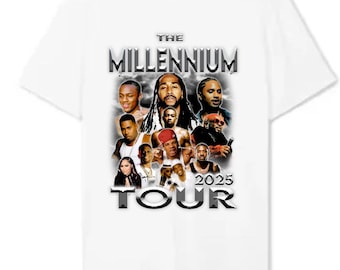 2025 Millennium Tour tshirts | millennium concert merch | Millennium 2025 tour |  concert tshirt  | gifts for Millennium fans, lace up