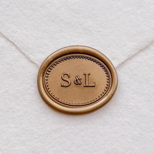 Benutzerdefiniertes Monogramm Oval Wachssiegel Stempel, personalisiertes Wachssiegel für Hochzeitseinladungen, benutzerdefiniertes Logo Wachsstempel, Monogramm Oval Wachssiegel