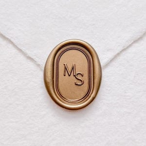 Personalisierter Wachs Siegel Stempel, Personalisiertes Wachs Siegel für Hochzeitseinladungen, Individuelles Logo Wachs Stempel, Monogramm Initialen Oval Wachs Siegel