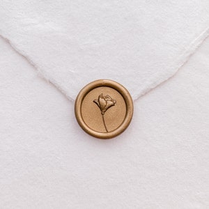 Selo de cera mini flor 3D, selo de cera floral fofo, selo de cera para convites de casamento, selo de cera de envelope, selo de cera de lacre