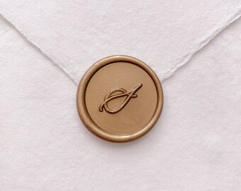 Petite Custom Wax Seal Stamp, Personalized Wax Seals for Wedding Invitations, Custom Single Initial Wax Seal