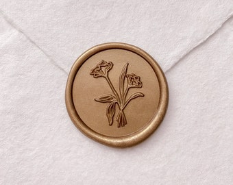 Flower Bouquet Wax Seal Stamp, Wedding Invitation Wax Seal Stamp, Envelope Wax Stamp