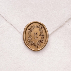 Aangepaste lakzegelstempel, gepersonaliseerde lakzegel voor huwelijksuitnodigingen, aangepaste logo lakstempel, vintage embleem lakzegel