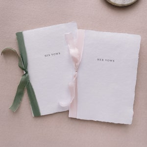 Lot de 2 livres de vœux en papier faits main, bord taché, livres de vœux de mariage, livres de vœux pour elle et lui, livrets de vœux, rustique, bohème, gif douche nuptiale