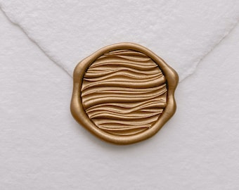 3D Ocean Waves Wax Stamp, Ocean Wedding Invitation Wax Seal Stamp, Envelope Seal Stamp