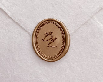Custom Wax Seal Stamp, Oval Monogram Wax Seal Stamp, Personalized Wax Seals for Wedding Invitations