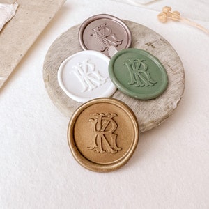 Aangepaste lakzegelstickers, gepersonaliseerde initialen lakzegels, monogram lakzegelstickers, zelfklevende lakzegels voor huwelijksuitnodigingen