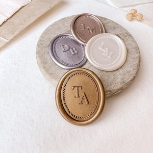Adesivos de cera personalizados, lacres de cera com iniciais personalizadas, adesivos de cera com monogramas, lacres de cera autoadesivos para convites de casamento