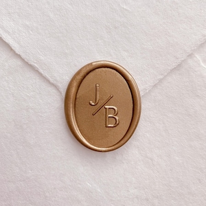 Personalisierter Wachs Siegel Stempel, Personalisiertes Wachs Siegel für Hochzeitseinladungen, Individuelles Logo Wachs Stempel, Monogramm Initialen Oval Wachs Siegel