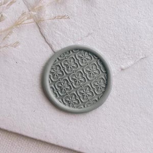 Talavera Pattern Wax Seal Stamp, Sealing Wax Stamp for Wedding Invitations, Boho Wedding Wax Seal, Unique Quatrefoil Pattern Seal Stamp