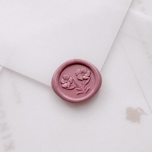 3D Flower Mini Wax Seal Stamp, Cute Floral Wax Seal, Wax Seal for Wedding Invitations, Envelope Wax Stamp, Sealing Wax Stamp