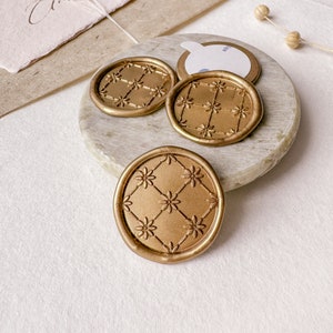 Adesivos de lacre de cera, lacres de cera com estampa de margaridas, lacres de cera pré-fabricados para casamento, lacres de cera autoadesivos para convites de casamento