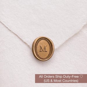 Custom Initial Wax Seal Stamp: Mini Wedding Invitation Envelope Seal