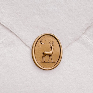 3D Rentier Wachssiegel Stempel, Weihnachtswachssiegelstempel, Festliches Wachssiegel für Weihnachtskarten Stempel für Urlaub Geschenkverpackung, Weihnachtsgeschenk