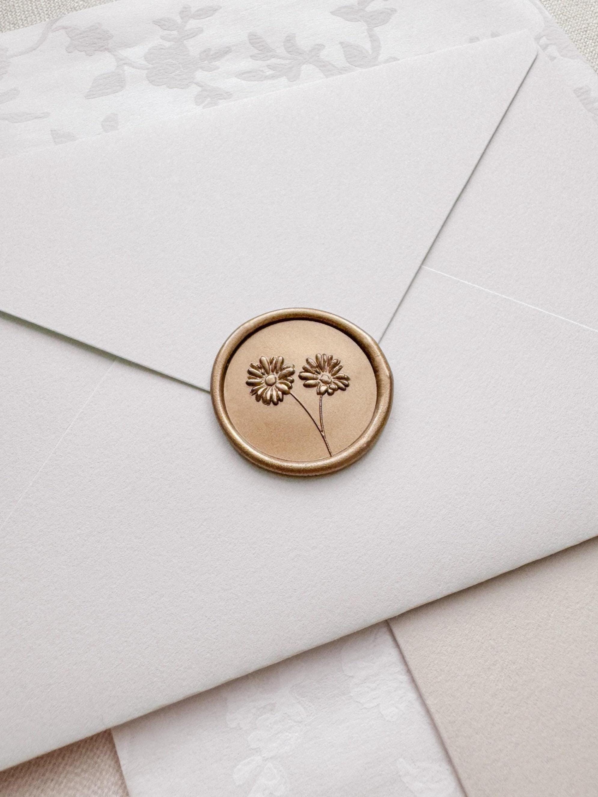 Pelargon Design 3D Save The Date Wax Seal Stamp - For