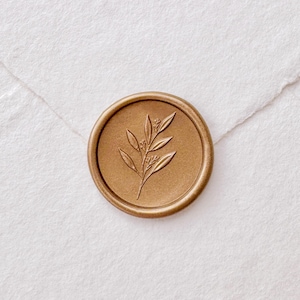 3D bladtak lakzegelstempel, botanische lakzegel, lakzegel voor huwelijksuitnodigingen, envelop lakstempel, zegellakstempel