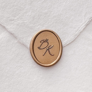 Custom Wax Seal Stamp, Personalized Wax Seal for Wedding Invitations, Custom Logo Wax Stamp, Calligraphy Monogram Oval Wax Seal